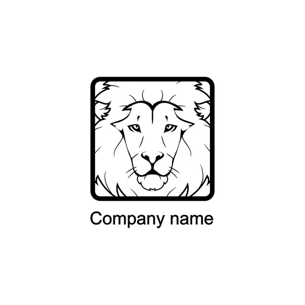 Lion  logo with place for company name — Stock Vector