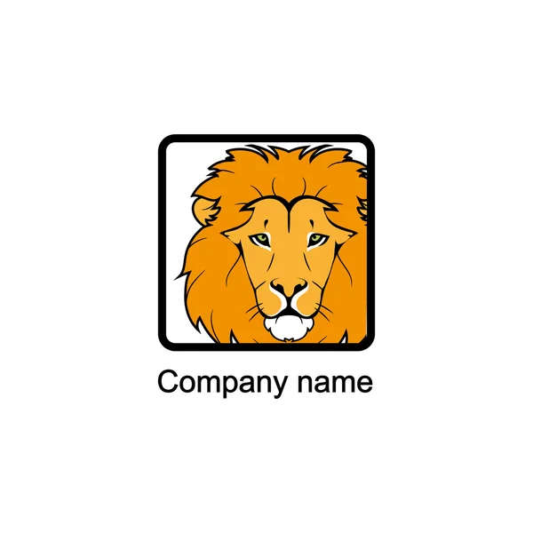 Lion  logo with place for company name — Stock Vector