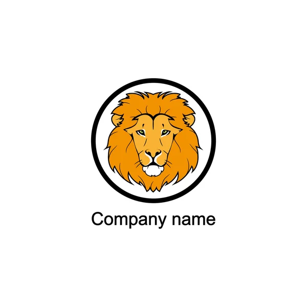 Lion  logo with place for company name — Stock Vector