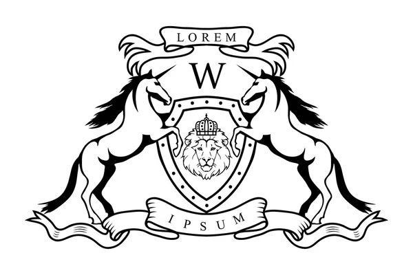 Illustration logo licorne — Image vectorielle