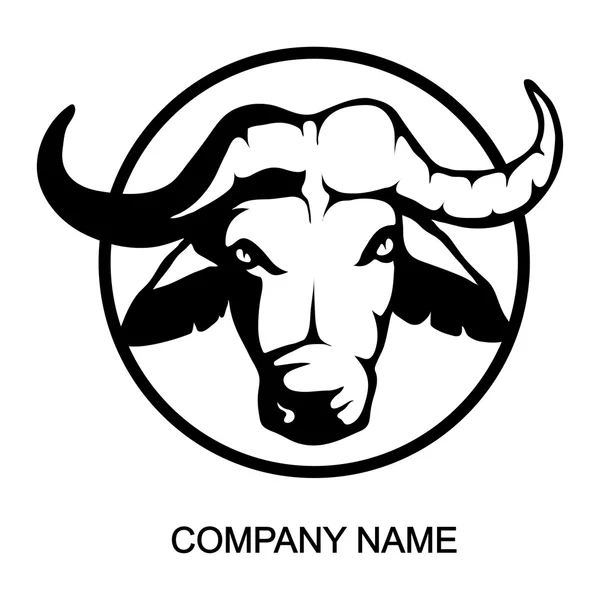 Buffalo logo z miejscem nazwa firmy — Wektor stockowy
