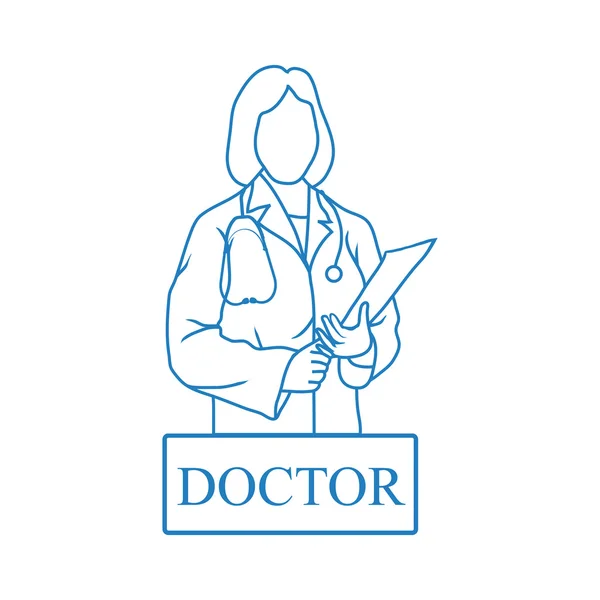 Icono del Doctor Ilustración — Vector de stock