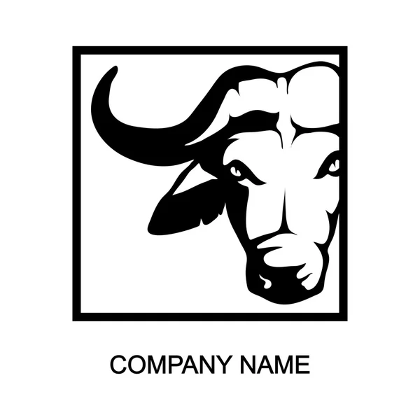 Logotipo Buffalo com lugar para o nome da empresa — Vetor de Stock