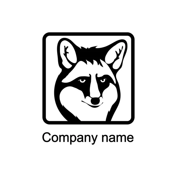 Logo avec tête de renard — Image vectorielle