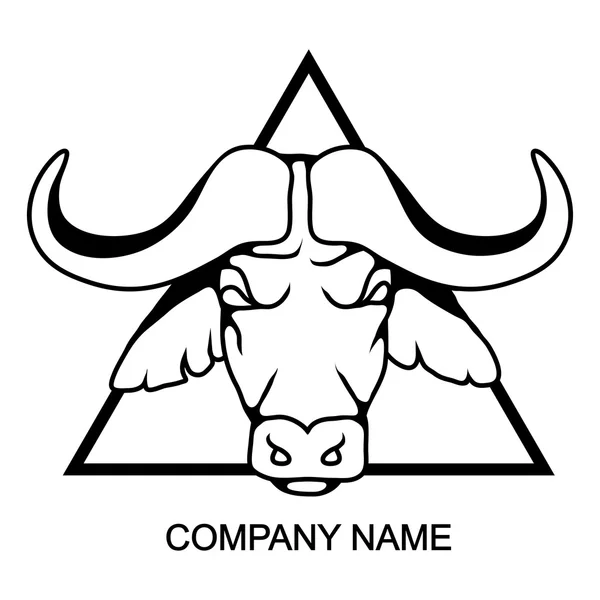 Buffalo logotyp med plats för företagets namn — Stock vektor