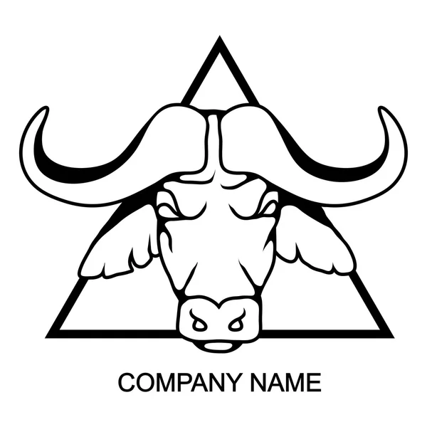 Buffalo logo  with place for company name — Stock Vector