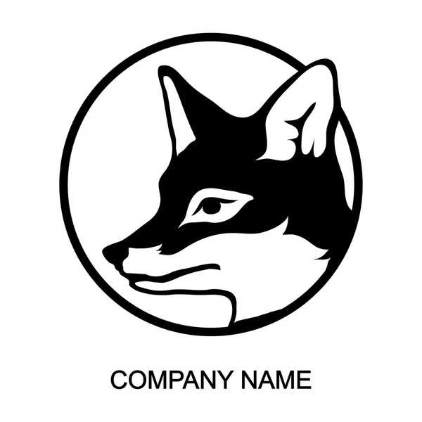 Logo de Fox con lugar para el nombre de la empresa — Vector de stock