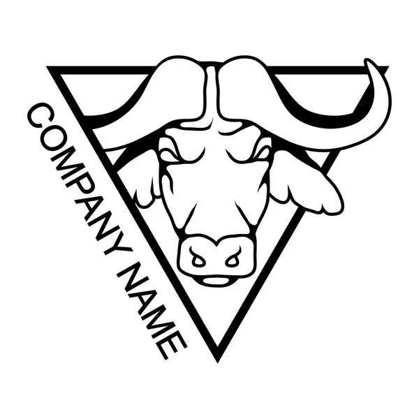 Buffalo logo met plaats voor bedrijfsnaam — Stockvector