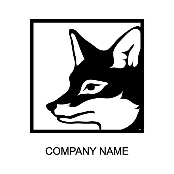 Logo Fox avec place pour le nom de l'entreprise — Image vectorielle