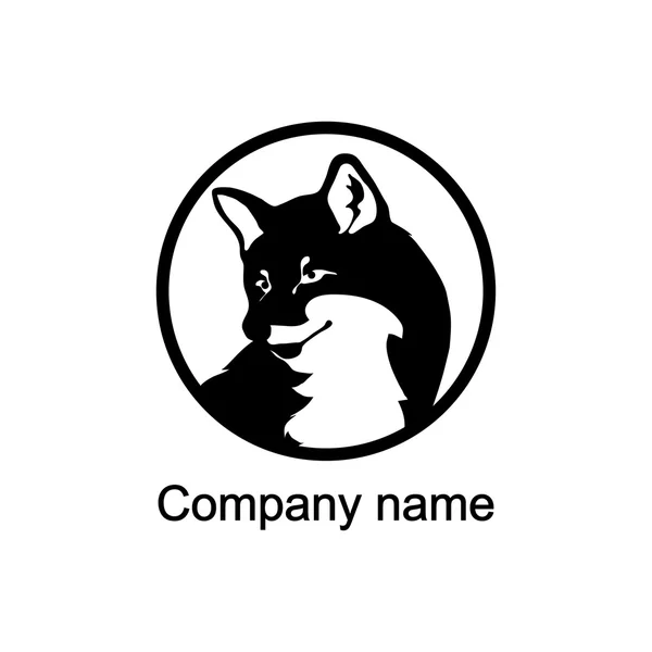 Logotipo Fox com lugar para o nome da empresa —  Vetores de Stock