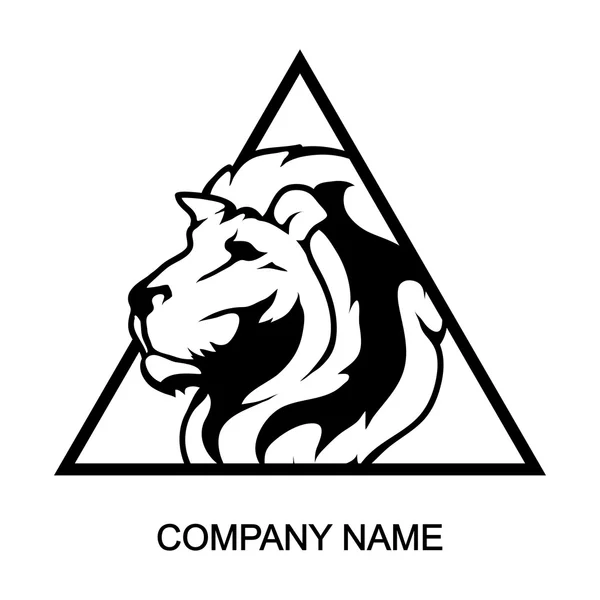 Oroszlán logó helyére a vállalat neve — Stock Vector