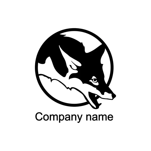 Fox logosu ile şirket adı için bir yer — Stok Vektör