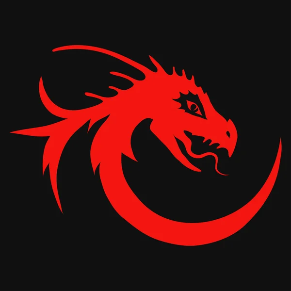Kızıl Ejder logosu — Stok Vektör
