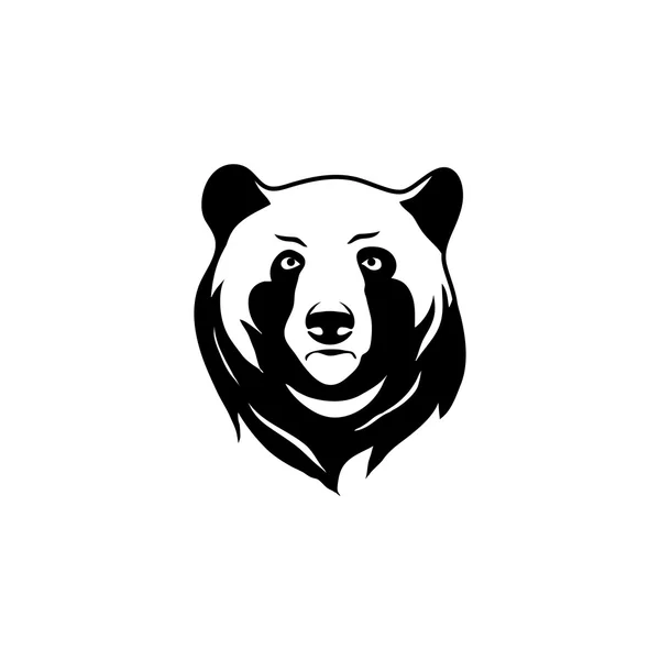 Logotipo con cabeza de oso — Vector de stock