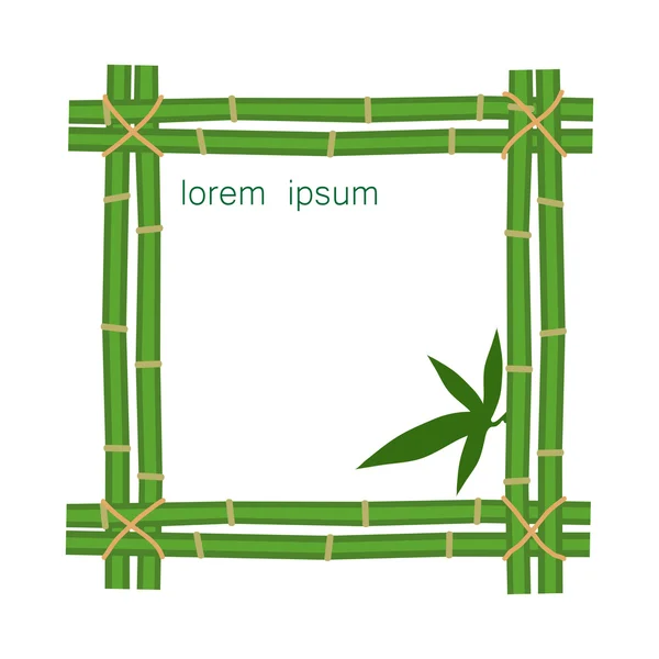Cadre en bambou vert — Image vectorielle