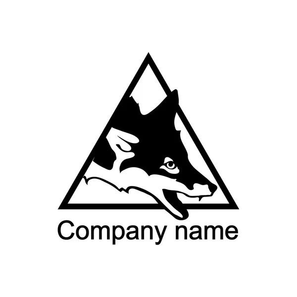 Logo Fox avec place pour le nom de l'entreprise — Image vectorielle