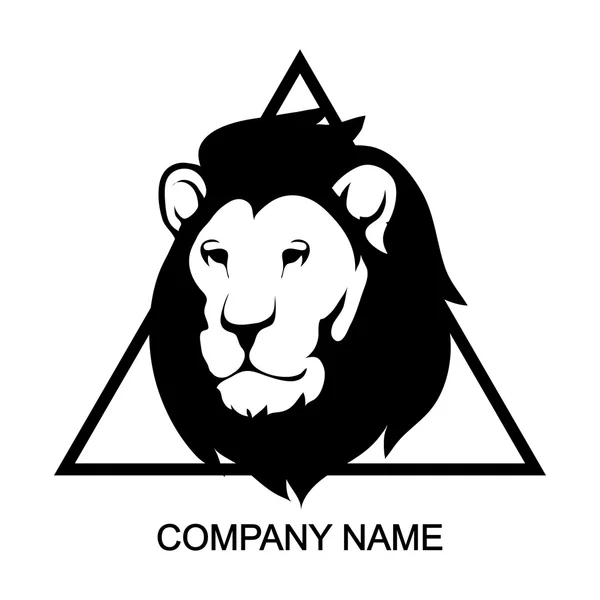 会社名のための場所でライオンのロゴ — ストックベクタ