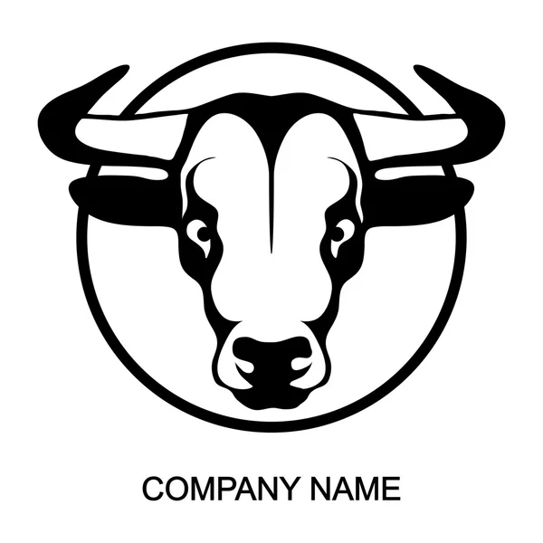 水牛徽标和公司名称的地方 — 图库矢量图片
