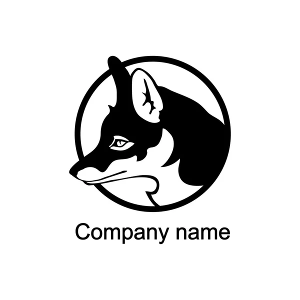 Logo Fox avec place pour le nom de l'entreprise — Image vectorielle