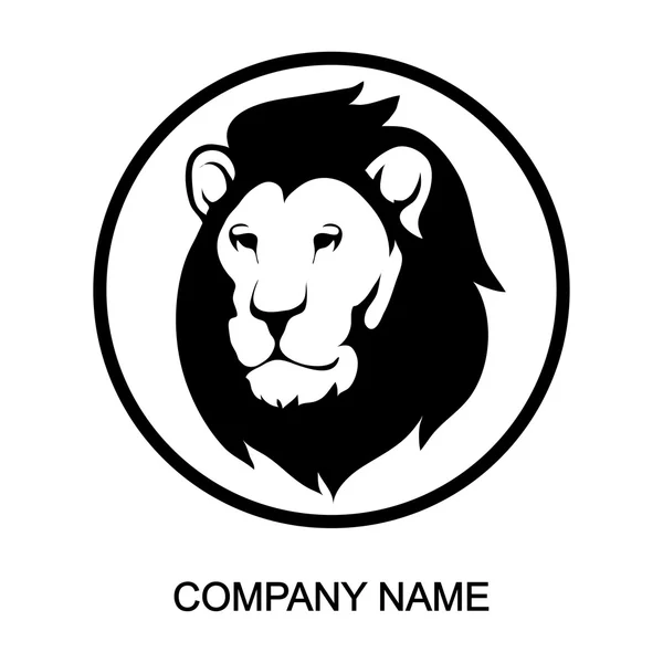 狮子徽标和公司名称的地方 — 图库矢量图片
