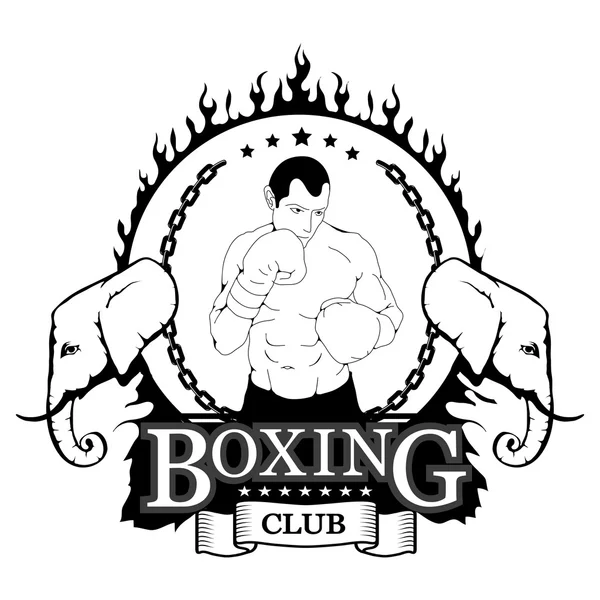 Logotipo para club de boxeo — Vector de stock