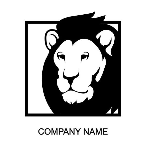 Logotipo León con lugar para el nombre de la empresa — Vector de stock