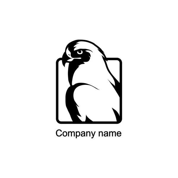 Logo aigle avec place pour le nom de l'entreprise — Image vectorielle