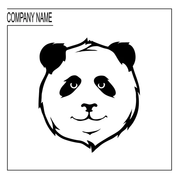 Panda logo z miejscem nazwa firmy — Wektor stockowy
