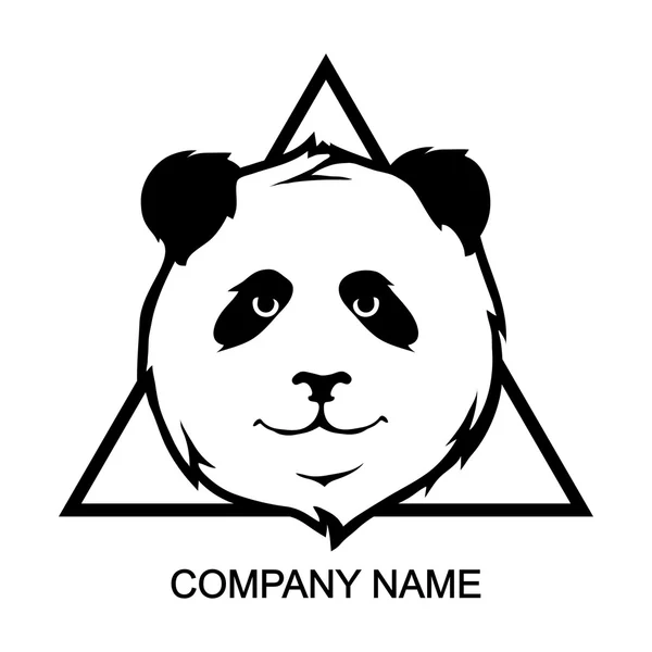 Logotipo Panda con lugar para el nombre de la empresa — Archivo Imágenes Vectoriales
