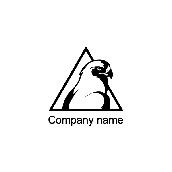 Logo aigle avec place pour le nom de l'entreprise — Image vectorielle