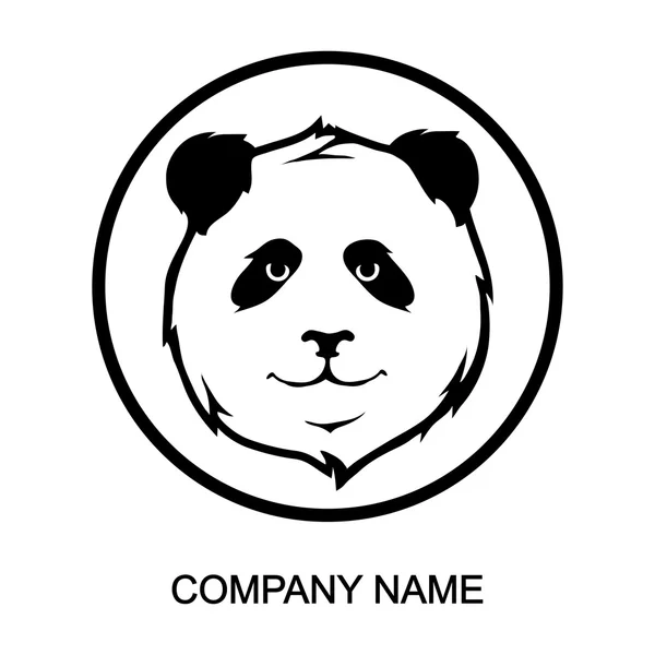 Logo Panda con il luogo per il nome dell'azienda — Vettoriale Stock