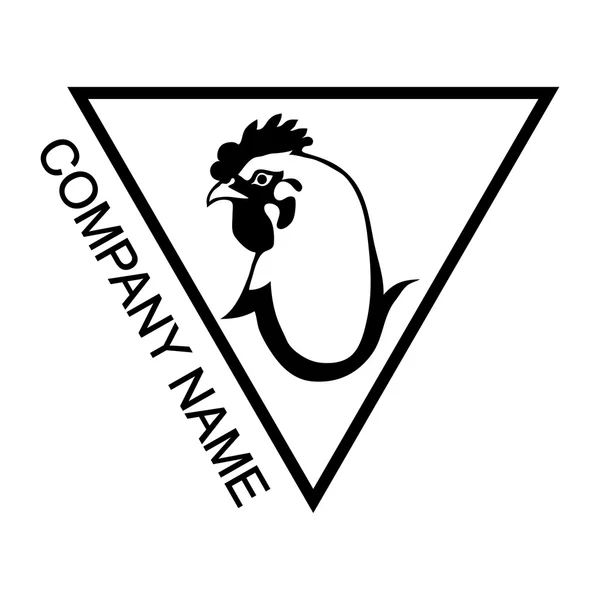 Logotipo de frango com lugar para o nome da empresa — Vetor de Stock