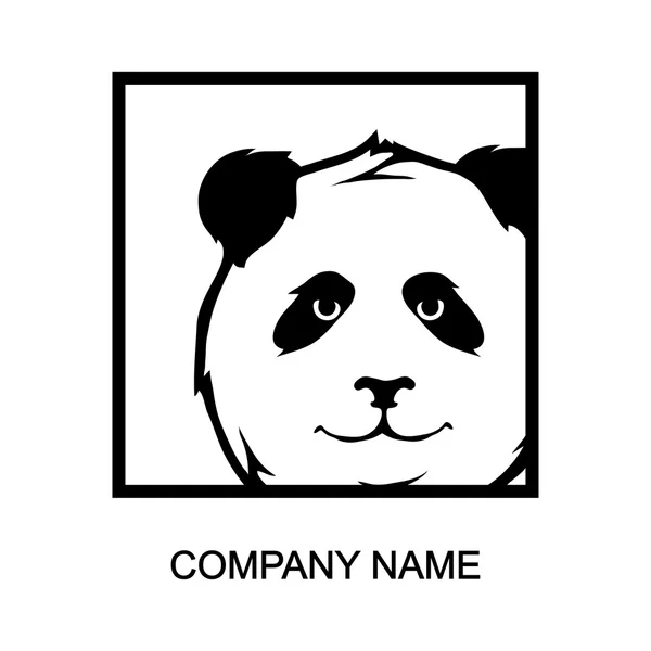 Panda logo z miejscem nazwa firmy — Wektor stockowy