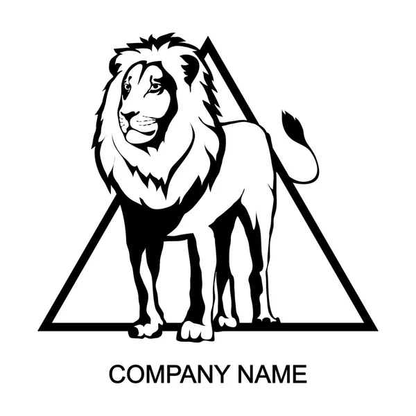 Logo Lion avec place pour le nom de l'entreprise — Image vectorielle