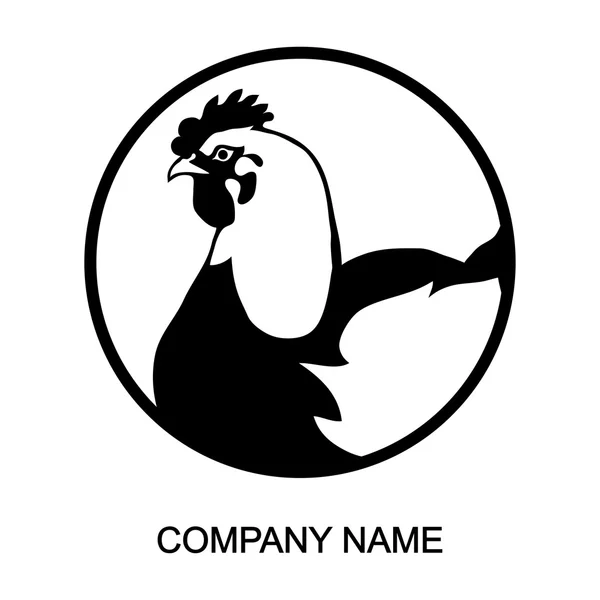 Logotipo de frango com lugar para o nome da empresa —  Vetores de Stock