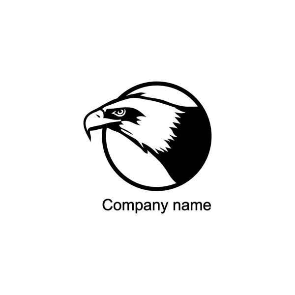 Logotipo del halcón con lugar para el nombre de la empresa — Vector de stock