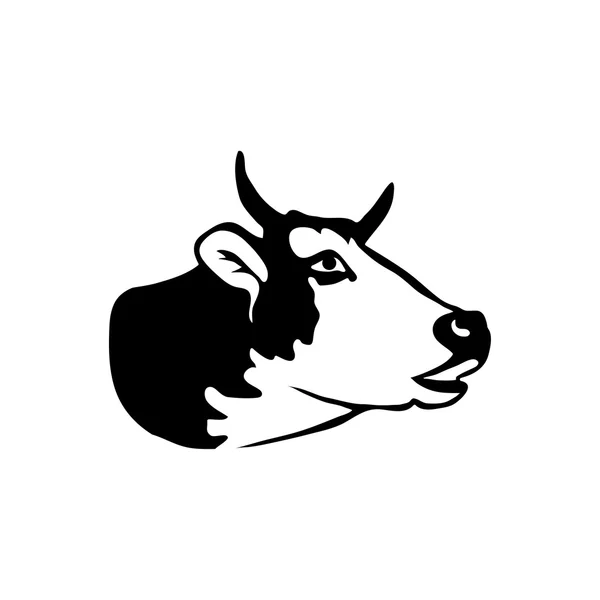 Illustration logo vache — Image vectorielle