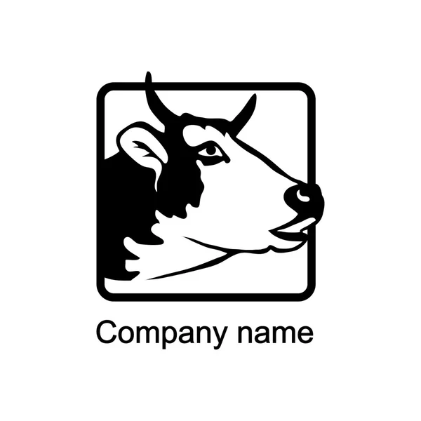 Krowa logo z miejscem nazwa firmy — Wektor stockowy