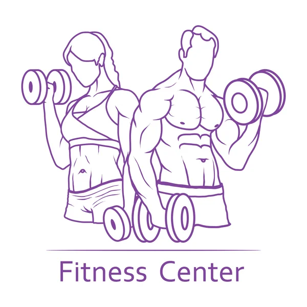 Fitness center icon — Stock Vector