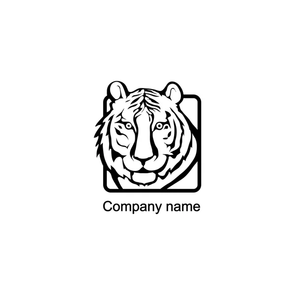 Logotipo do tigre com lugar para o nome da empresa — Vetor de Stock
