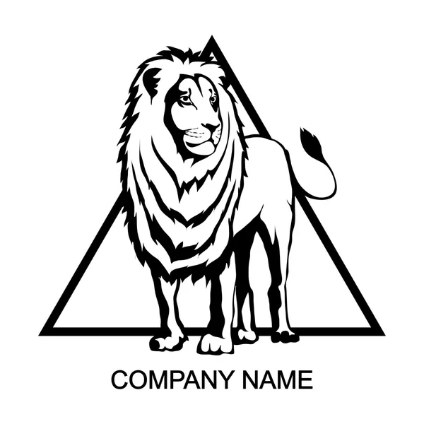 Logotipo León con lugar para el nombre de la empresa — Archivo Imágenes Vectoriales