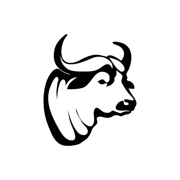 Büffel-Logo mit Platz für Firmennamen — Stockvektor
