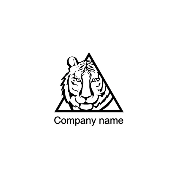 Logo del tigre con lugar para el nombre de la empresa — Archivo Imágenes Vectoriales