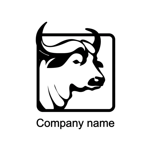 Logotipo Buffalo com lugar para o nome da empresa — Vetor de Stock