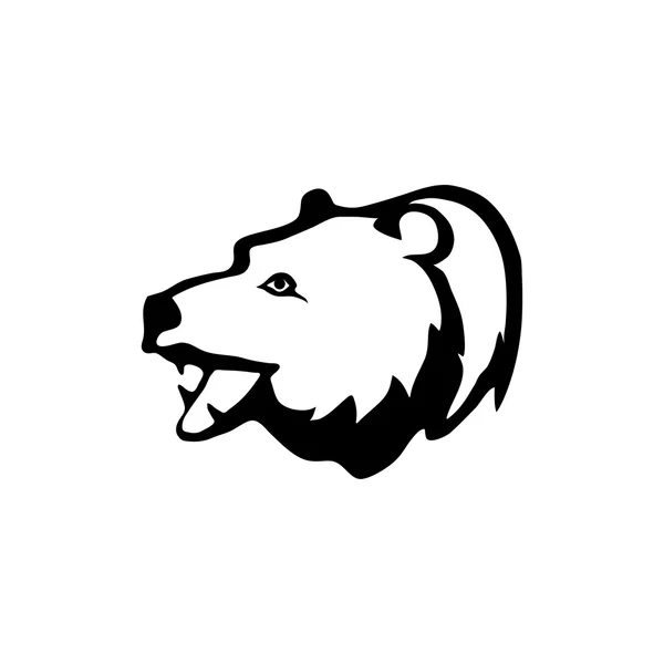 Logo avec tête d'ours — Image vectorielle