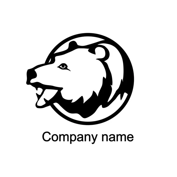 Logotipo do urso com lugar para o nome da empresa —  Vetores de Stock