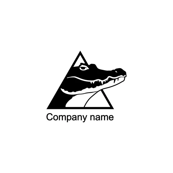 Krokodil-Logo mit Platz für Firmennamen — Stockvektor