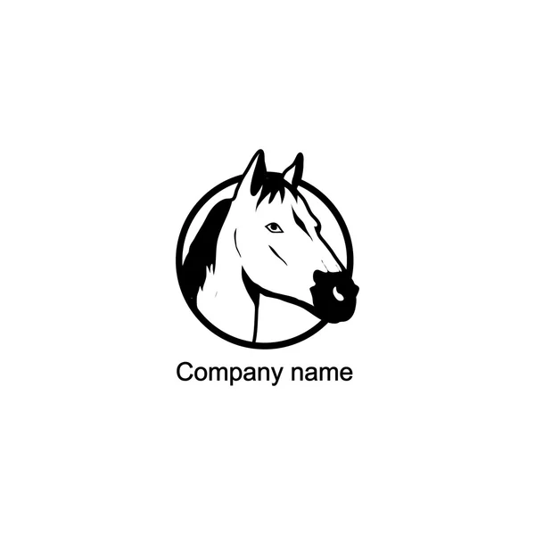 Logotipo do cavalo com lugar para o nome da empresa — Vetor de Stock