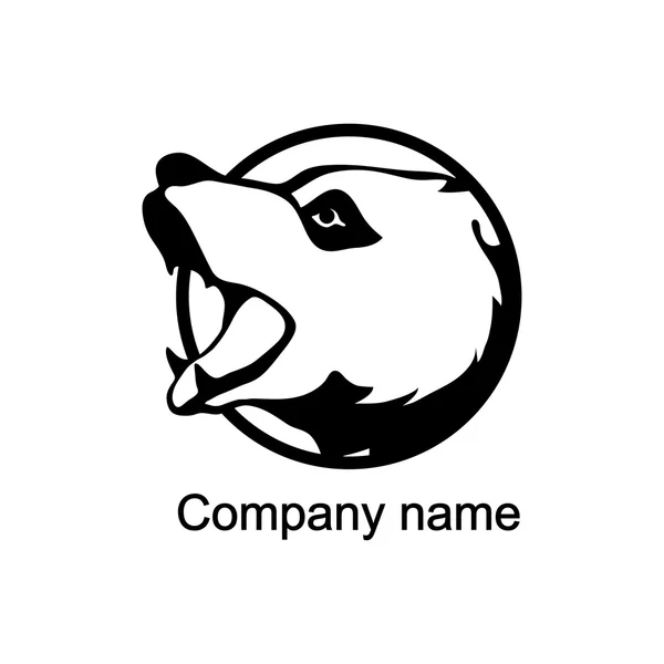 Логотип медведя с местом для названия компании — стоковый вектор