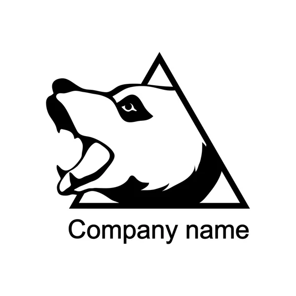 熊徽标和公司名称的地方 — 图库矢量图片